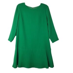 Green Dress with Flared Hem